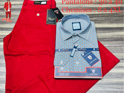Ensembles pantalons kaki chemises MURRY HOMEM