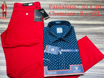Ensembles pantalons kaki chemises MURRY HOMEM