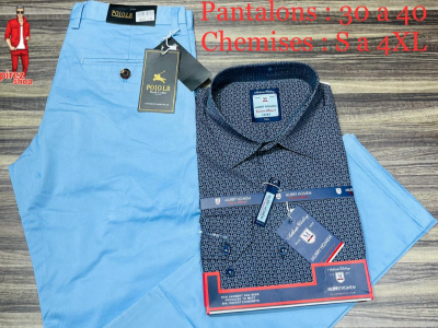 Ensembles pantalons kaki chemises MURRY HOMEM