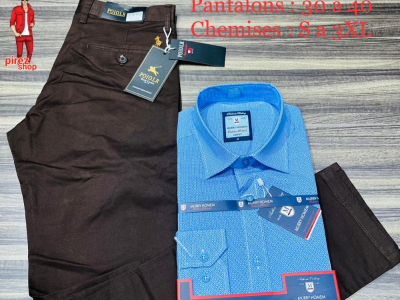 Ensembles pantalons kaki chemises MURRY HOMEM