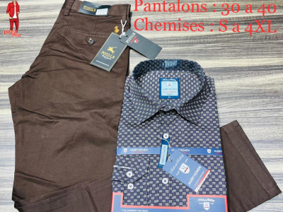 Ensembles pantalons kaki chemises MURRY HOMEM