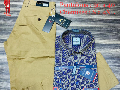 Ensembles pantalons kaki chemises MURRY HOMEM