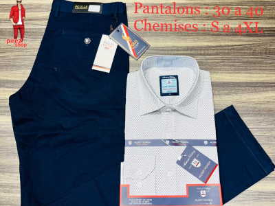 Ensembles pantalons kaki chemises MURRY HOMEM