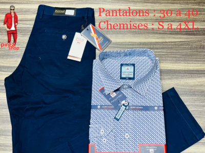 Ensembles pantalons kaki chemises MURRY HOMEM