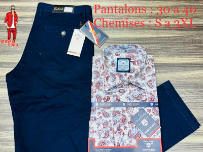 Ensembles pantalons kaki chemises MURRY HOMEM