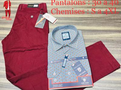 Ensembles pantalons kaki chemises MURRY HOMEM