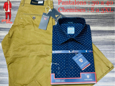 Ensembles pantalons kaki chemises MURRY HOMEM