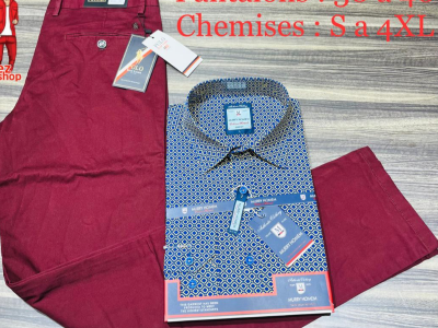 Ensembles pantalons kaki chemises MURRY HOMEM