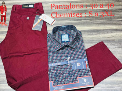 Ensembles pantalons kaki chemises MURRY HOMEM