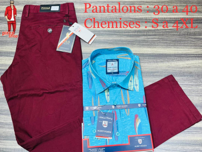 Ensembles pantalons kaki chemises MURRY HOMEM