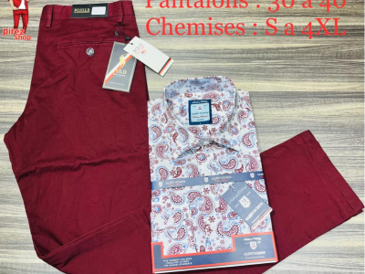 Ensembles pantalons kaki chemises MURRY HOMEM