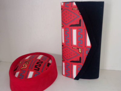 Chapeau toque et pochette bogolan 12500