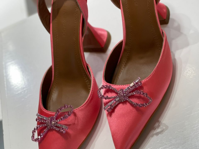 High heel covered shoe