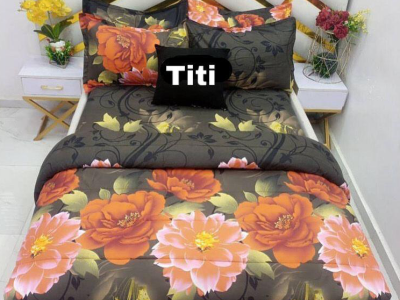 Set 1 bedsheet + 1 very thick duvet + 4 pillow cases