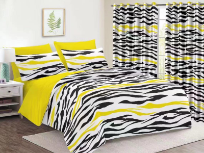 Set of 2 bedsheets, 2 pillowcases and 2 blinds