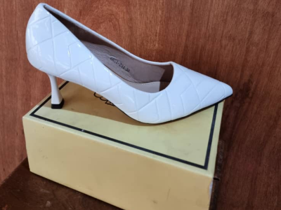 High heel covered shoes