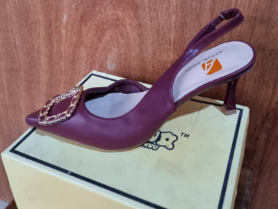 High heel covered shoes