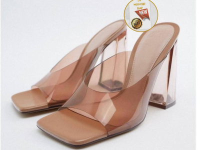 Peach solid sandals