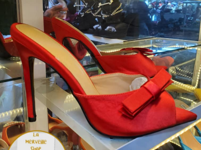 Red High heels Slippers