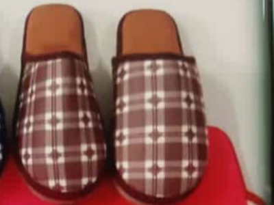 Housewear cotton slippers