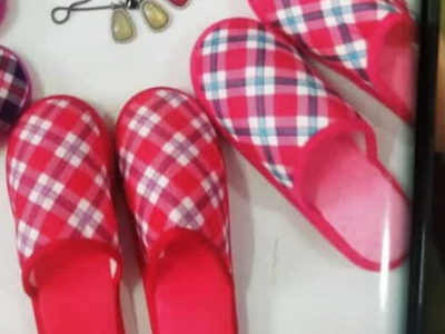 Housewear cotton slippers
