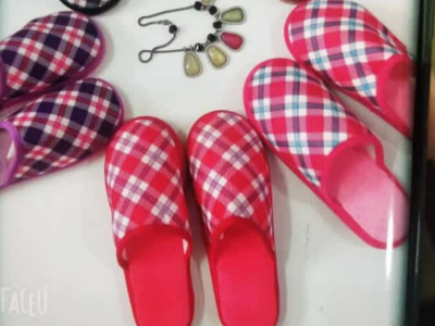 Housewear cotton slippers