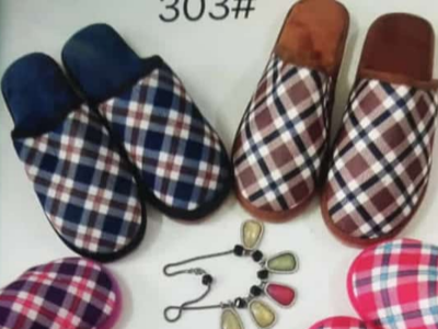 Housewear cotton slippers
