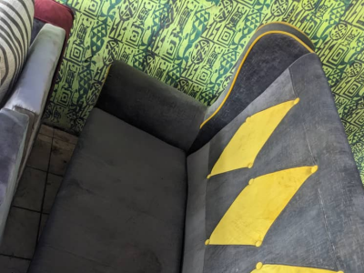 03 Seats Leather Couch