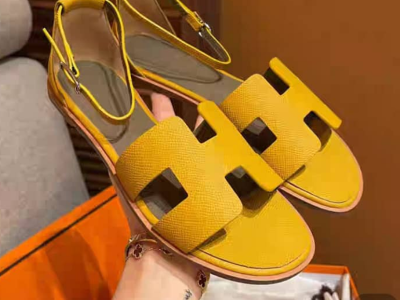 Yellow Hermes Sandals