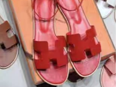 Red Hermes Sandals