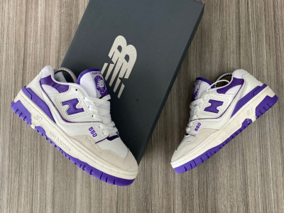 White & Purple Sneakers
