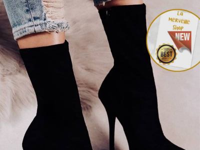 High heels sock boot