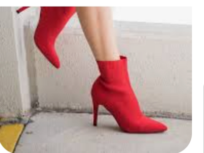 Red high heels boots
