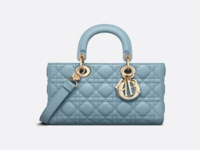 Sky Blue Leather Handbag