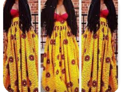 spring African ladies gown