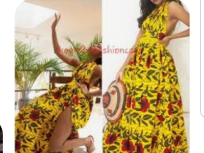 African print ladies gown