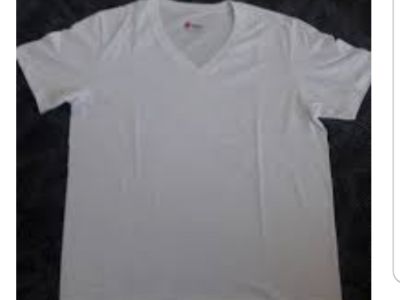 White V neck T-shirt