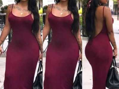 woman sleeveless openback gown