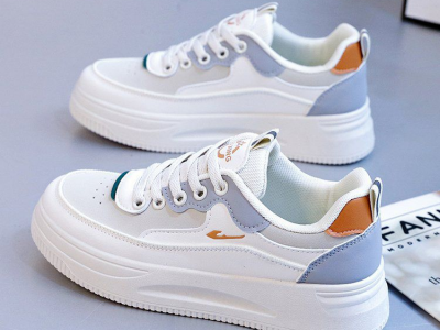 Lace up knit sneakers
