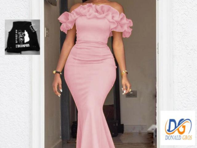 Evening  off shoulder floor length gown