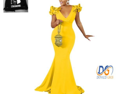 Evening  off shoulder floor length gown