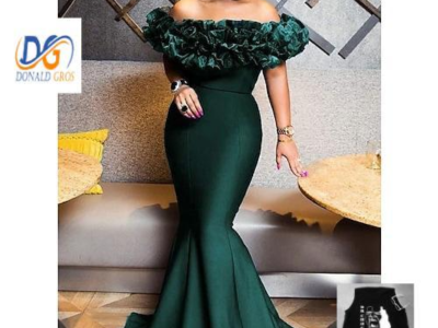 Evening  off shoulder floor length gown
