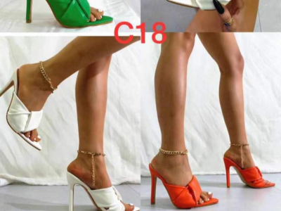 High heel slippers