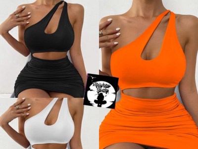 Crop top short skirt