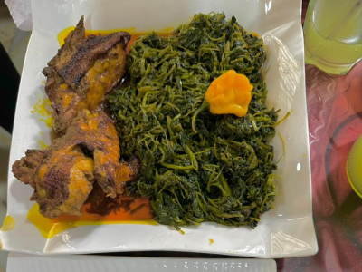 Fufu Corn And Kati with Njama Njama
