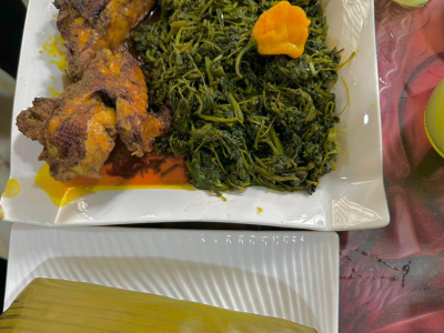 Fufu Corn And Kati with Njama Njama
