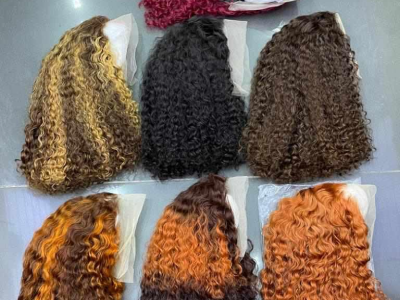 Kinky human hair wig