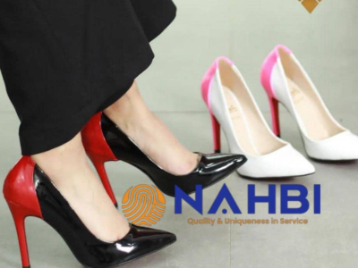 Female covered high heels