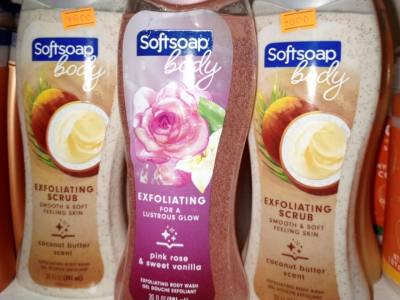 Soft soap exfoliating