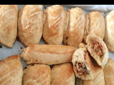 Meat pie (300frs) Fish pie (250)
